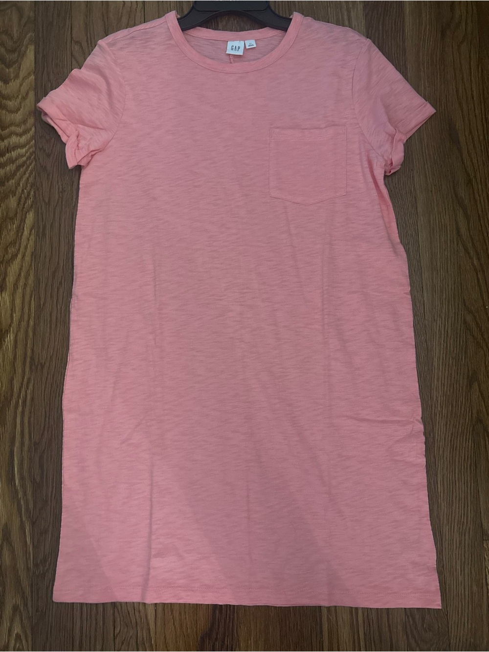 GAP Pink Short-Sleeve Pocket T-Shirt Dress